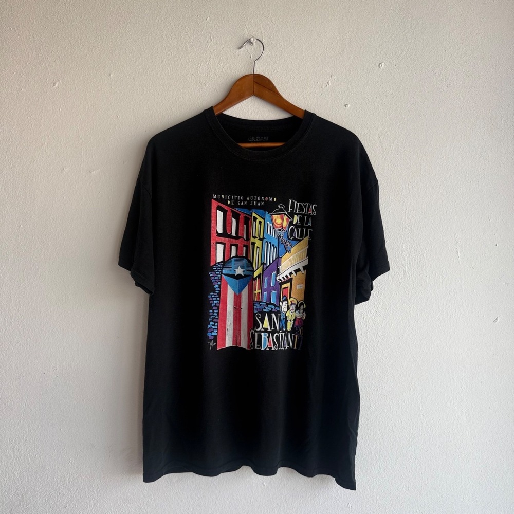 Fiestas de la Calle San Sebastian / Sanse/  Puerto Rico Mens Size XLarge Tshirt